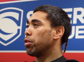 Ken Sio Salford Red Devils. Screenshot from youtube video https://www.youtube.com/watch?v=W1G8Z6cSyJY