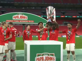 Salford City celebrate EFL trophy triumph