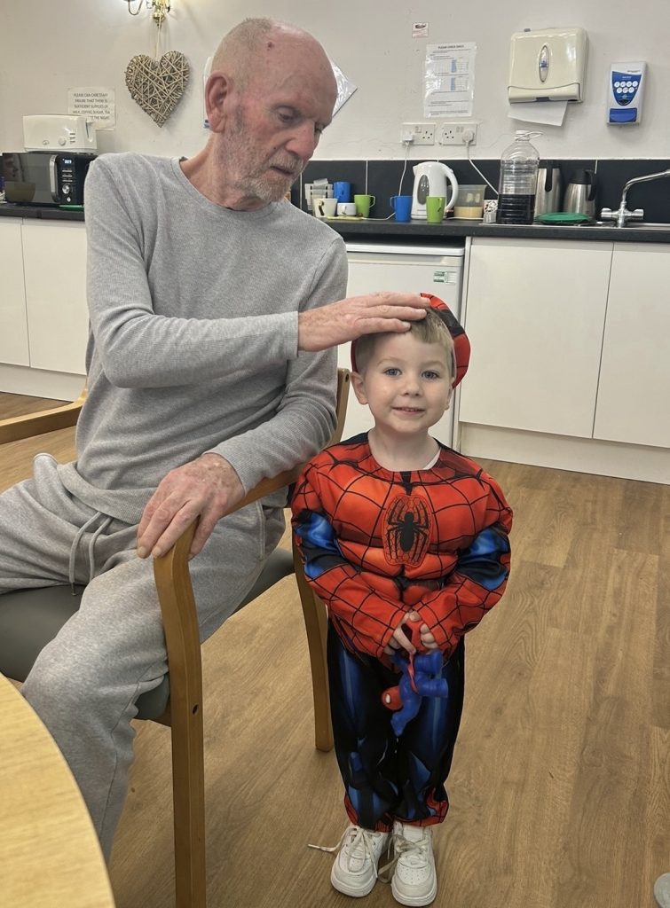 Resident Ben Glynn, and his Grandson Kane-Alfie Beattie, aged : Image by Lauren Glynn.