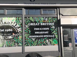 Kingfisher Fish Bar; Shop Window. [Image Credit: Kyle Somerville]