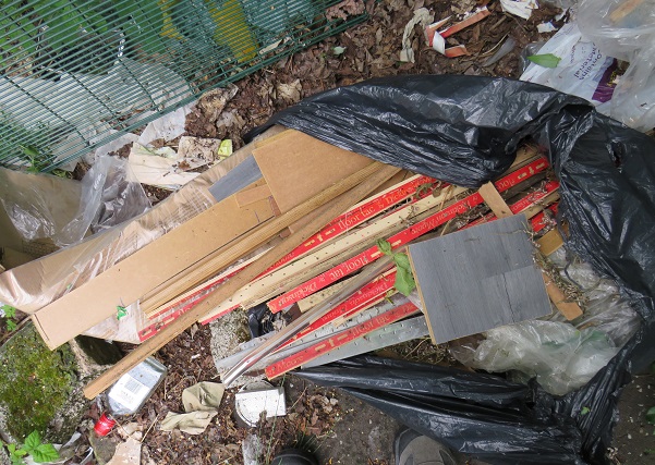 Rubbish left on ground. Credit Salford City Council.