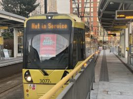 MediaCity tram used as a safe space for 'Time to Talk Day'