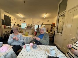 Members of the knitting group. Taken by Ellie Dodd
