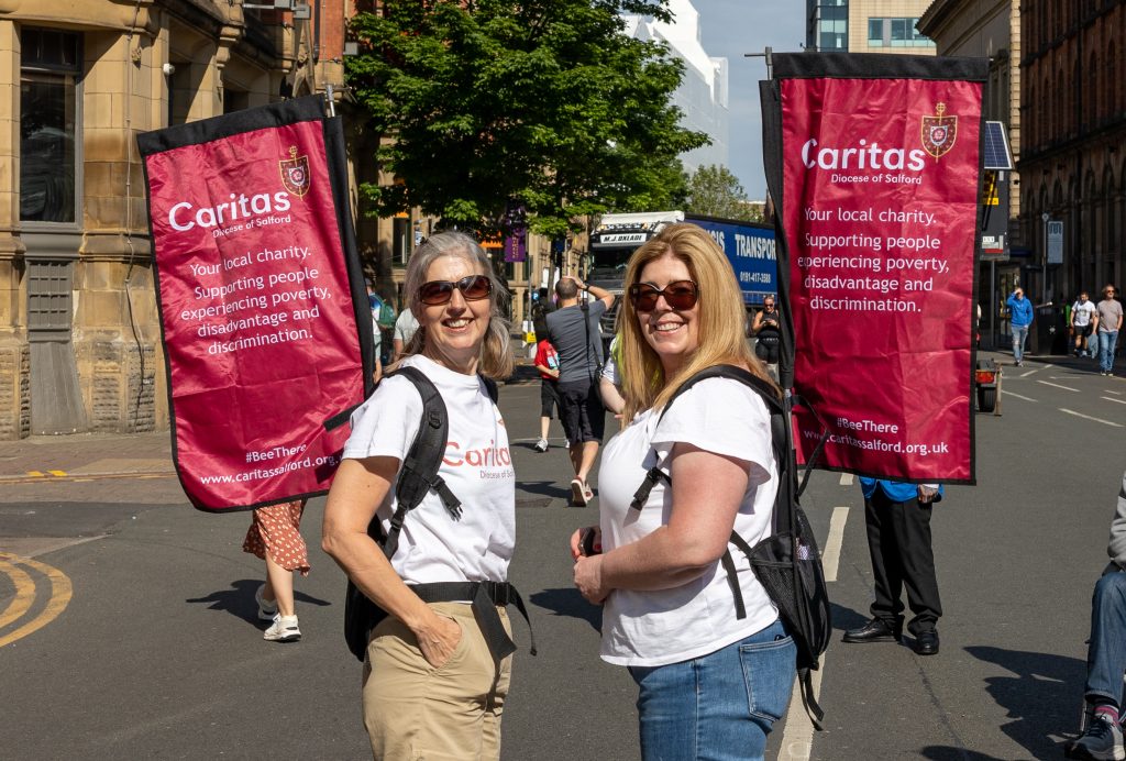 Photo of Carritas walkers doing a fundraiser in the past - Provided by Carritas