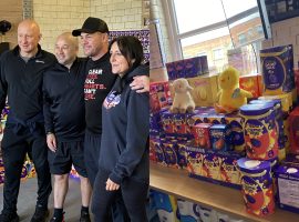 Former boxing champs attend massive Easter donation event in Salford