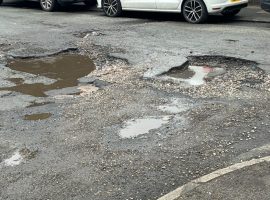 Hemming drive outside St Mary's school in Eccles. Images via Emily Trelfa.