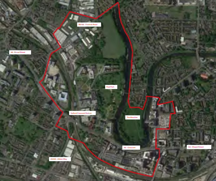 Map of proposed Crescent regeneration masterplan, provided by Daniel Welsh.