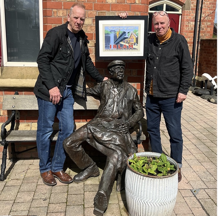 Artist pays respect to Irlam's Man on the Bench sculptor