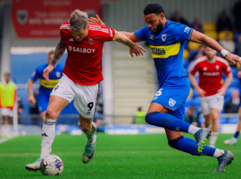 Salford City during their game away to AFC Wimbledon. Image Credit - Salford City FC