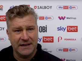 Karl Robinson after the loss to Bradford City