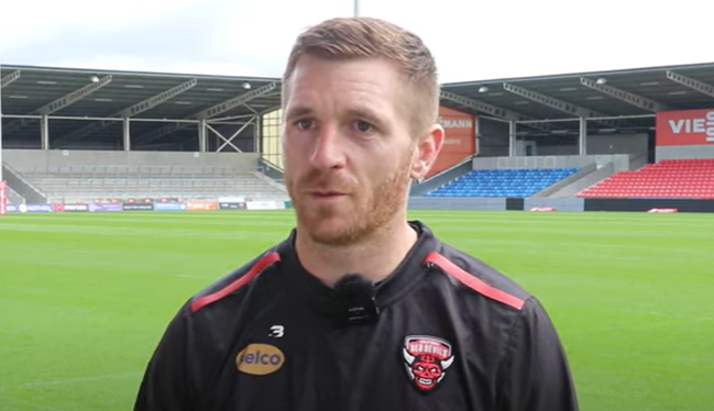 Marc Sneyd leaves the Salfrod Red Devils - screenshot from YouTube https://www.yo