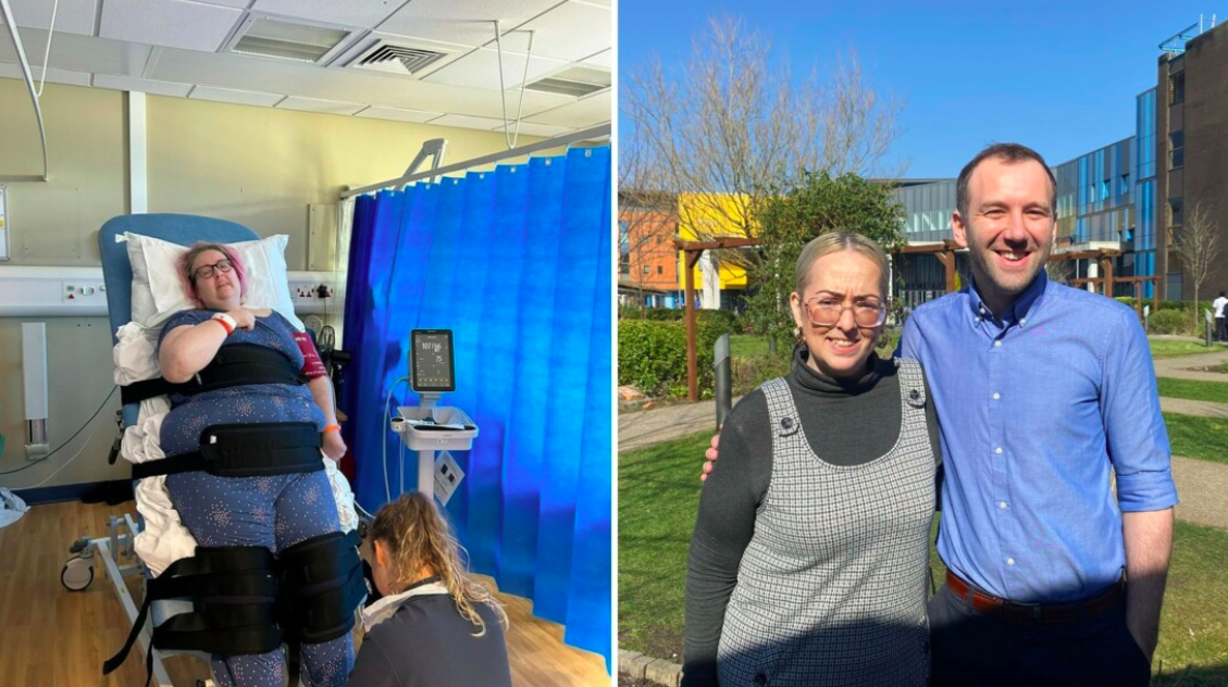 "Incredible" - Woman thanks staff at Salford Royal who helped her walk again