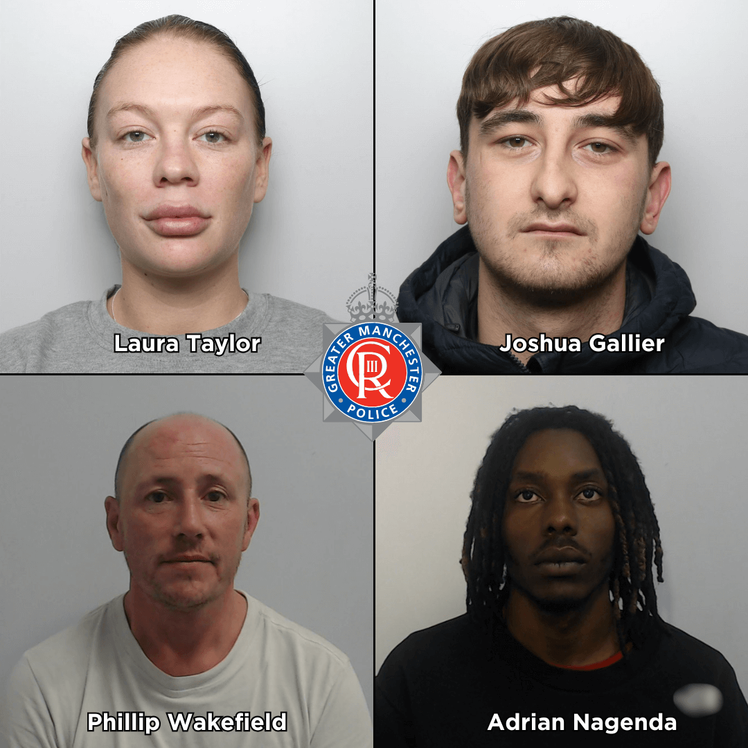 Drugs gang jailed for more than 34 years after firearms and ammunition discovery in Salford