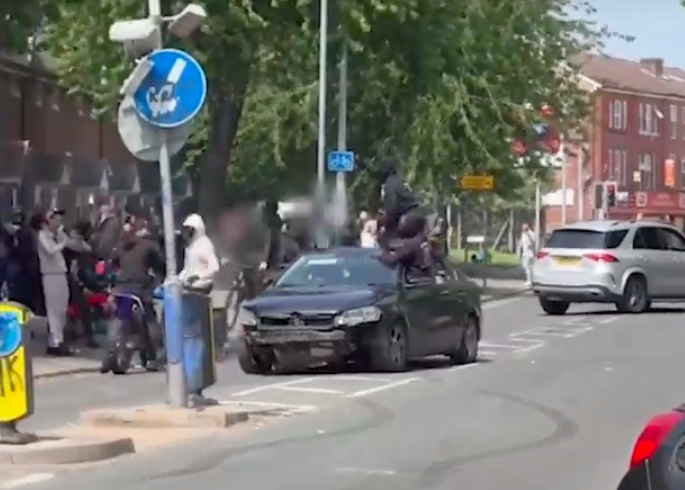 Disorder 'will not be tolerated' say police as four arrests follow chaotic scenes on Salford streets