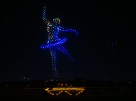 Ballet dancer in the sky at the DroneArt Show - Fever