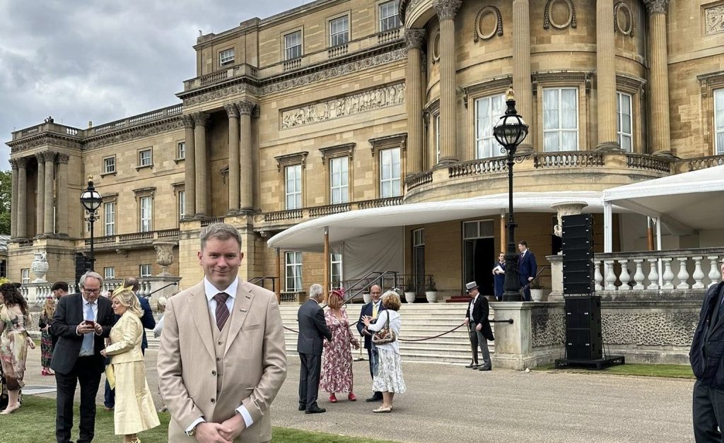 Salford resident attends Buckingham Palace Garden Party for his inspirational work to improve mental health services. 