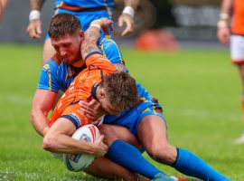 Jack Stevens scores the opening Lions try