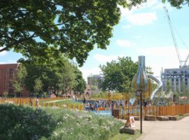 Picture shows: Ancoats Green designed by place designers, Planit for Manchester City Council