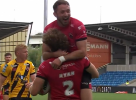 Red Devils win - screenshot from Betfred Super League twitter https://x.com/SuperLeague/status/1944399967130370097