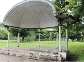 Bandstand in Parr Fold Park Salford bandstand fundraiser