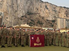 The Greater Manchester Army Cadet Force pictured with the Royal Gibraltar Regiment Cadet Force on their trip to Gibraltar.