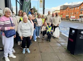 Walkden in Bloom during their Saturday clean.