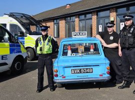 Paul Fairclough with the vintage police car. Provided to me by Paul