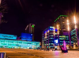 Salford Lightwaves in Media City, taken from: https://commons.wikimedia.org/wiki/File:MediaCityUK_Piazza.jpg