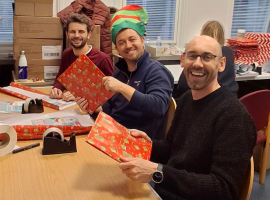 TalkTalk volunteers packing books. Images courtesy of National Literacy Trust