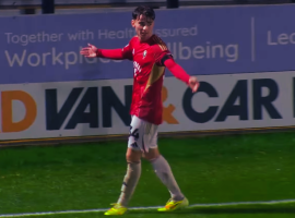 Ruben Butt celebrating his brace. (https://www.youtube.com/watch?v=PZ8GHL9FTUA)