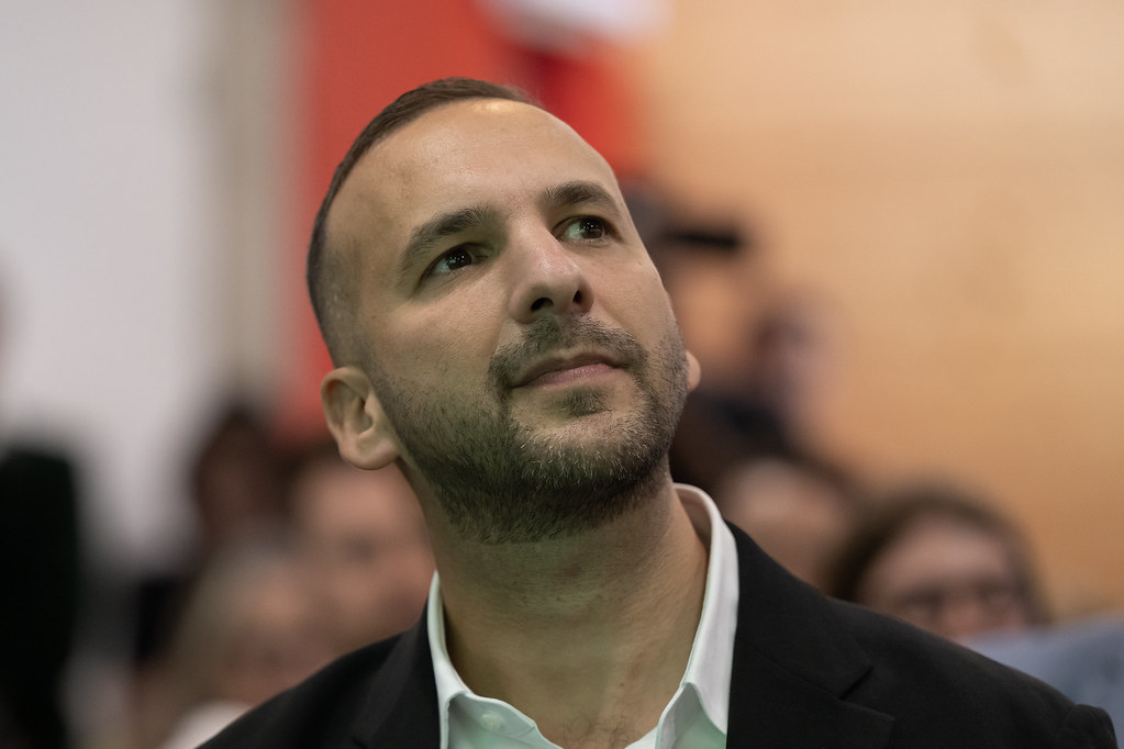 Zack Polanski at the 2025 Green Party Leadership election results. David Mirzoeff (2025). The Green Party