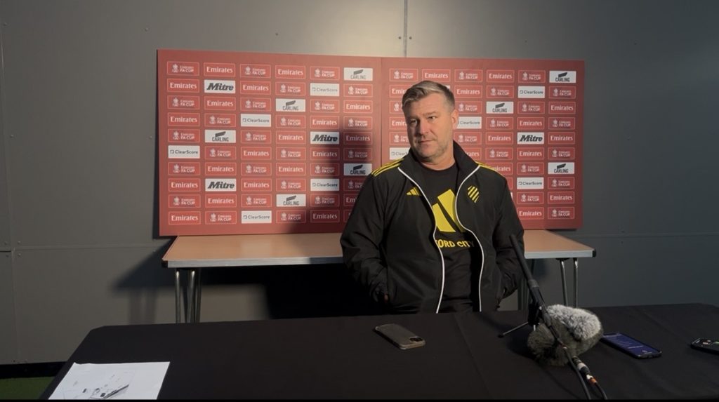 Karl Robinson at Salford City press conference - Taken by Jude Hudson